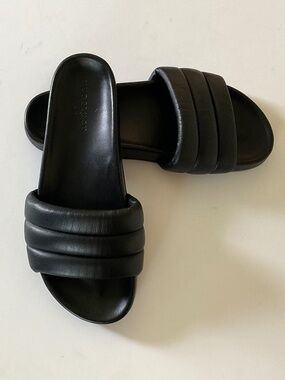 NUDE LUCY  Classic Sheep Leather Slide Black Size Size EU 40